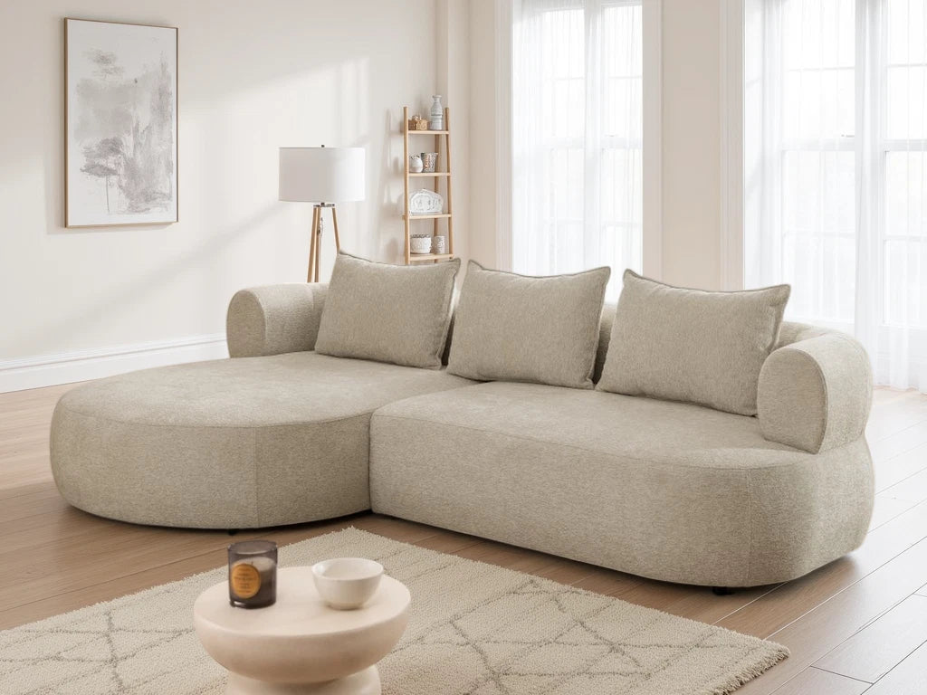 Ferro Beige Corner Sofa