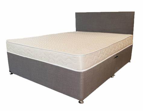 Double Divan Bed Base + Headboard + Mattress