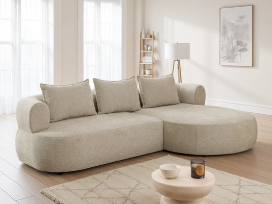 Ferro Beige Corner Sofa