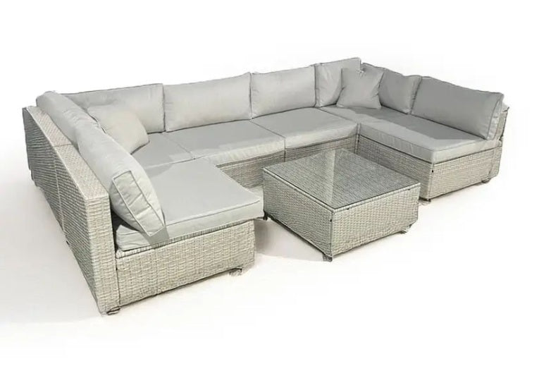 Rattan U Shape Garden Furniture With Table