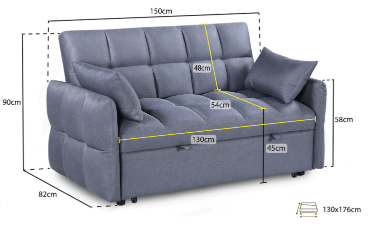 Mason 2 Seater Sofa Bed