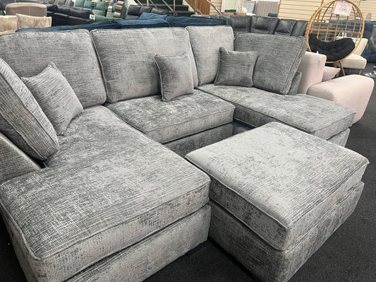 Miley U Shape Sofa & Stool