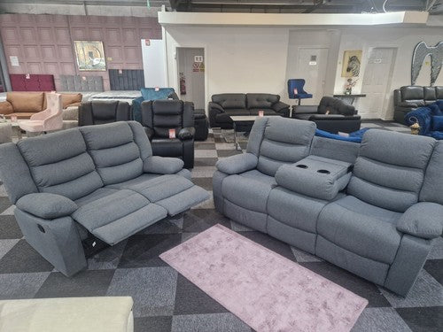 3+2 Sorrento Grey Recliner