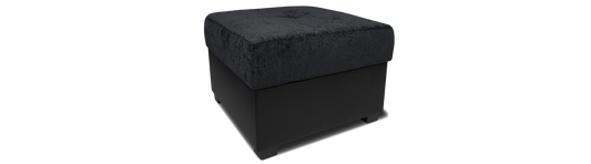 Footstool with Storage - Chenille Fabric